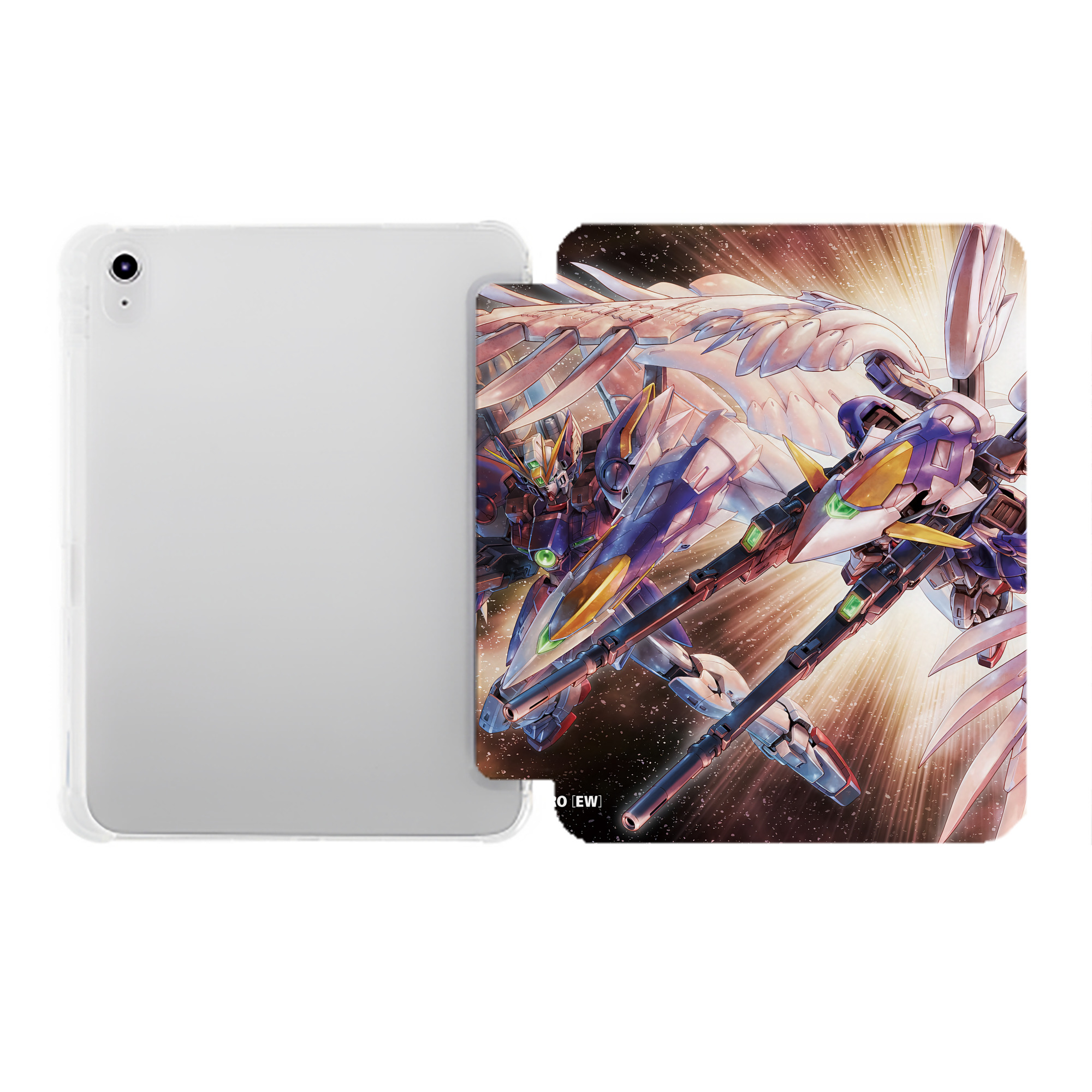 （画像用） 機動戦士ガンダム Mobile Suit Gundam IPad ケース ペン収納付き 三つ折りスタンド PUレザー×シリコン 対応機種9.5/10.5/10.9インチ